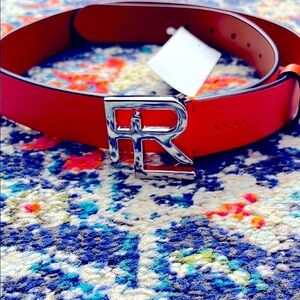 Ralph Lauren Collection Belt RL Belt Buckle in Orange Size Medium